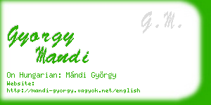 gyorgy mandi business card