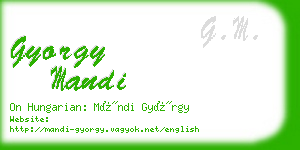 gyorgy mandi business card